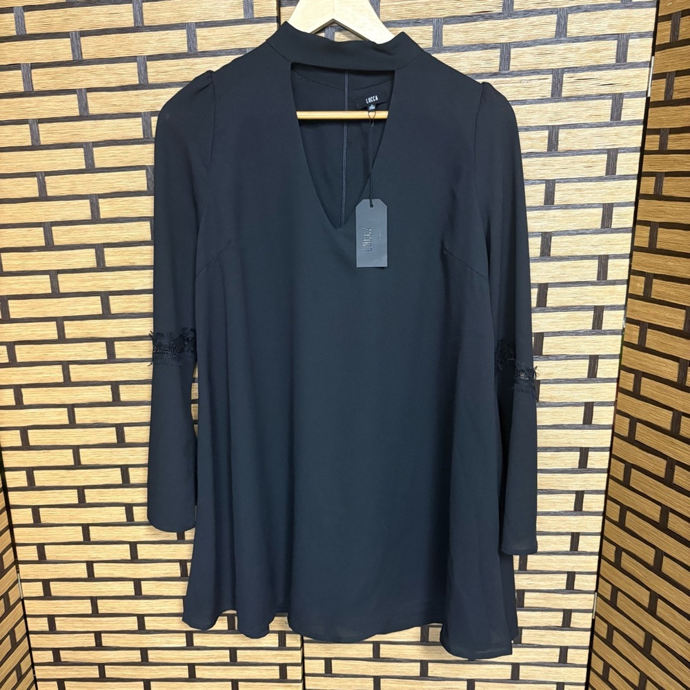 Lucca Black‎ Cutout Neck Dress Size Small